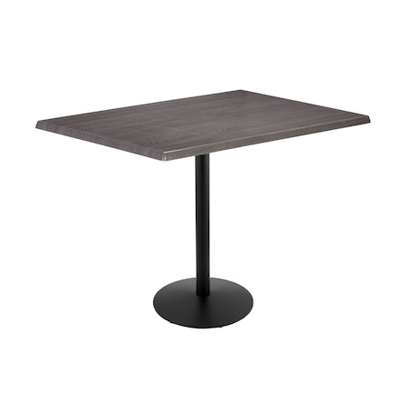 42 Tall OD214 Black Table Base 22 Diameter Foot 30 X 48 Charcoal Top By The HollBar Stool Co.